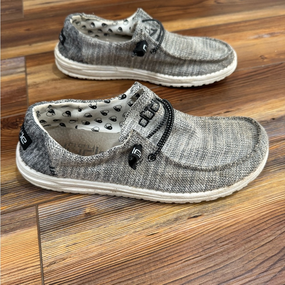 Hey Dude Textured Gray Slip-On Loafers